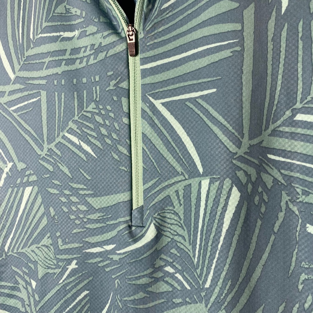 Patagonia Womens Capilene Midweight 1/4 Zip Pullover Teal Palm Print Size M - Picture 6 of 10